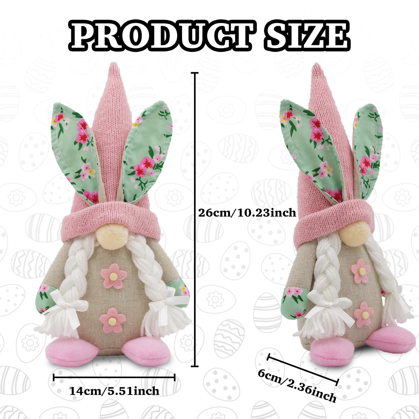 2 Pcs Easter Gnomes Decor, Spring Gnomes Plush