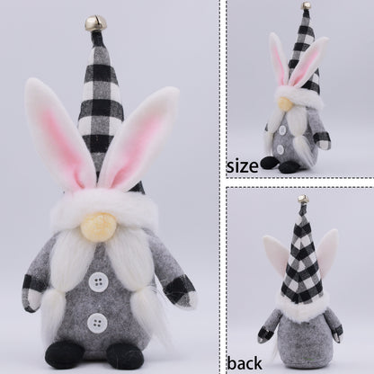 2 Pieces Scandinavian Style Easter Gnome Decorations with Bunny Ears, Multipurpose Room Decor