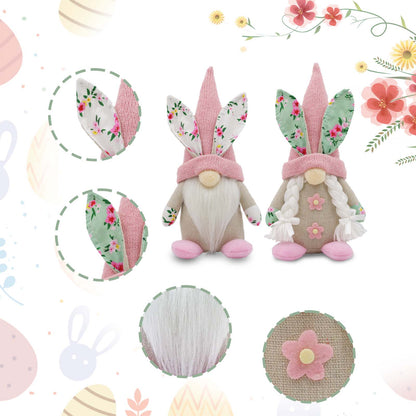 2 Pcs Easter Gnomes Decor, Spring Gnomes Plush